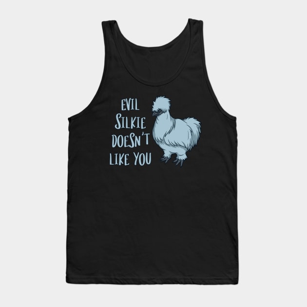 Evil Silkie doesn't like you - Silkie Chicken Tank Top by Modern Medieval Design